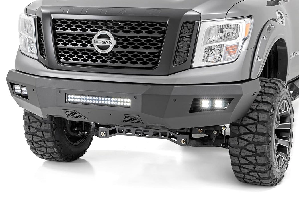 Nissan Heavy-Duty Front LED Bumper 16-20 Titan XD Rough Country #10780