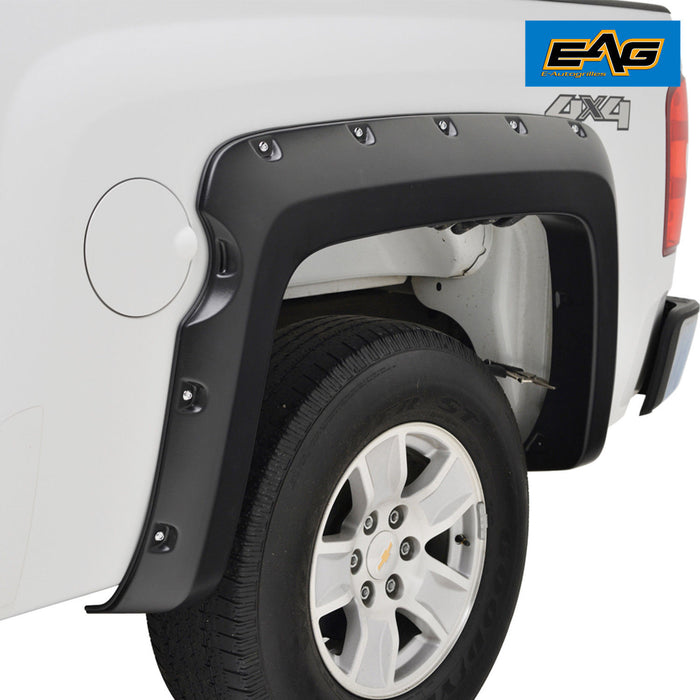EAG ABS Fender Flare Rivet Style Fit for 07-13 Silverado 1500(5.9 Ft Bed) PN# 19293