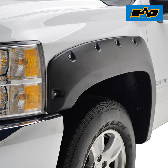 EAG ABS Fender Flare Rivet Style Fit for 07-13 Silverado 1500(5.9 Ft Bed) PN# 19293