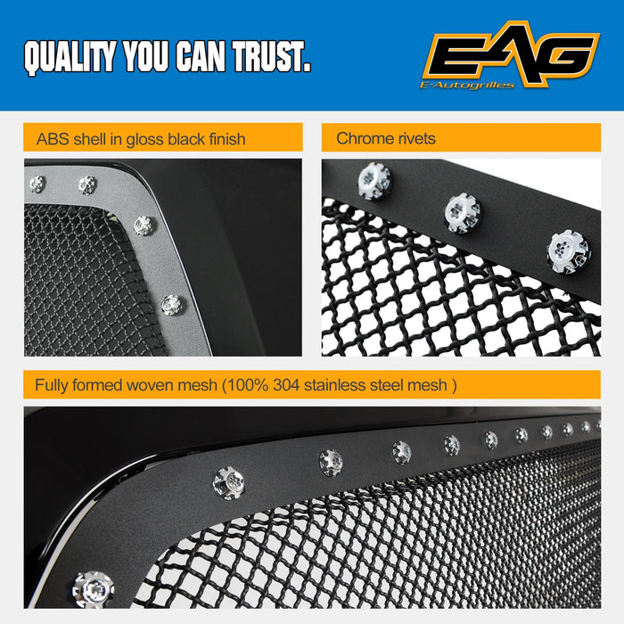 EAG  Rivet Stainless Steel Wire Mesh Packaged Grille Fit for 2016-2020 Toyota Tacoma PN# 16TABB00
