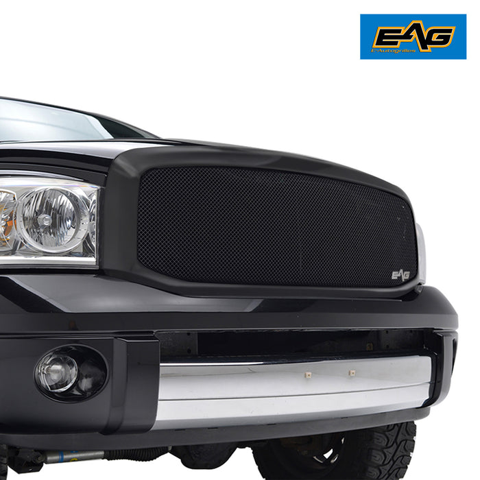 EAG Replacement Grille Black Stainless Steel Mesh with ABS Shell Fit 06-08 Ram 1500/06-09 Ram 2500/3500 PN# 06DGMG00