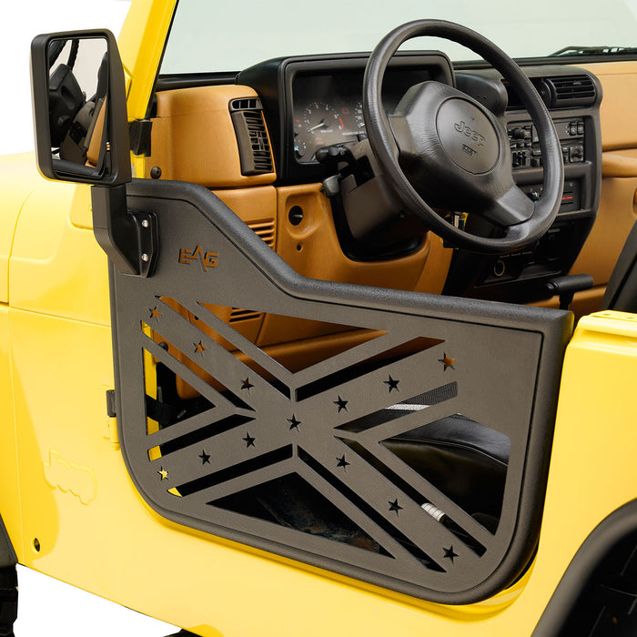 Paramount 97-06 Jeep Wrangler TJ Tubular Dixie Flag Doors with Mirror PN# 51-0074