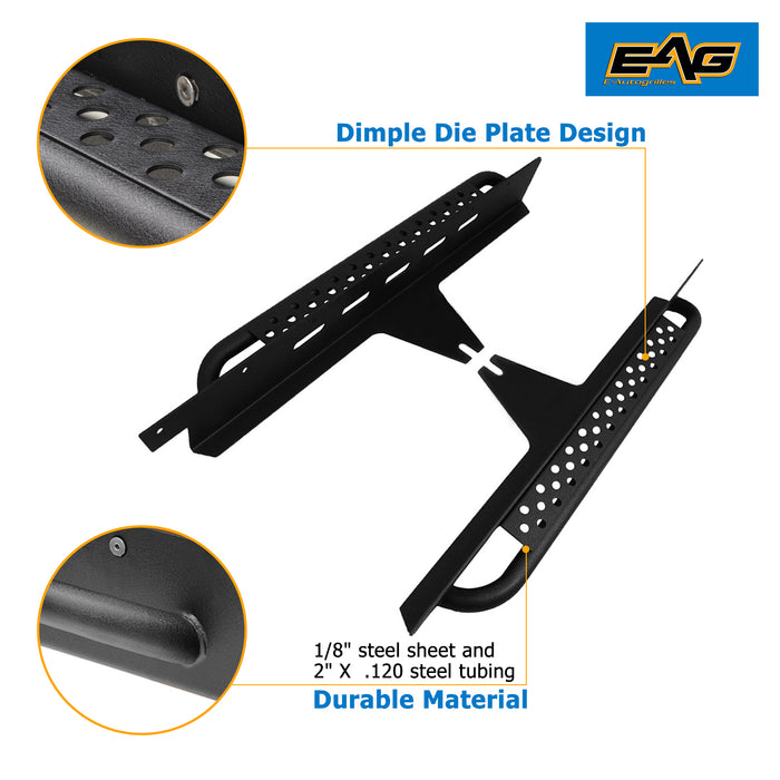 EAG Replacement for Off-Road Steel Rocker Guard with Step Running Boards 76-86 Wrangler CJ7 PN# JCJRG000