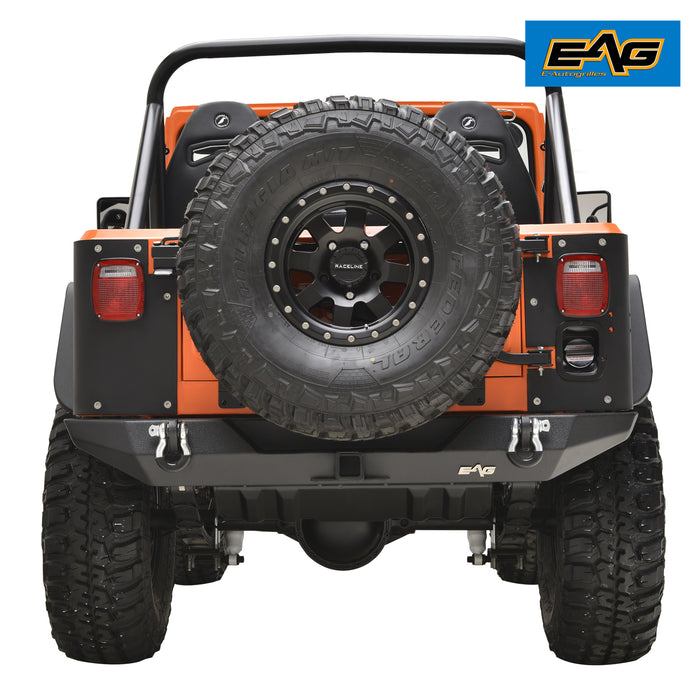 EAG Rear Bumper with D-Ring and Hitch Receiver Fit for 76-86 Wrangler CJ PN# JCJRB000