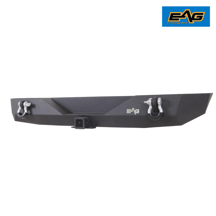 EAG Replacement for Rear Bumper with 2"Hitch Receiver and 2 x D-rings Fit for 07-18 Wrangler JK PN# JJKRB000