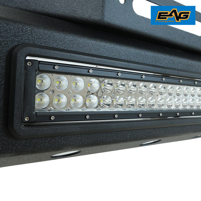 EAG Front Bumper with LED Lights and Winch Plate Fit for 07-18 Wrangler JK Offroad PN# JJKFB008