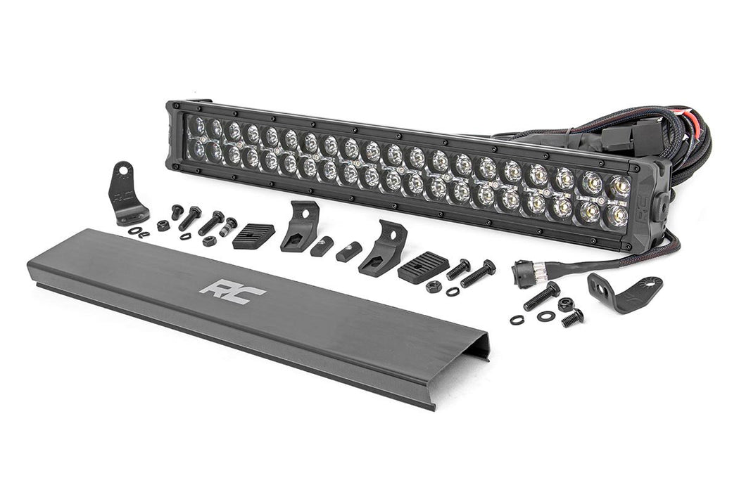 20 Inch CREE LED Light Bar Dual Row Black Series w/Cool White DRL Rough Country #70920BD
