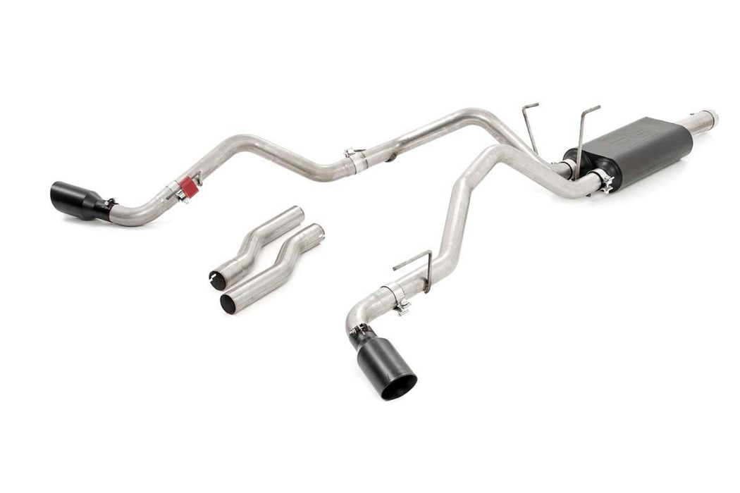 Dual Cat-Back Exhaust System w/Black Tips 09-18 RAM 1500 V8-4.7L, 5.7L Rough Country #96009