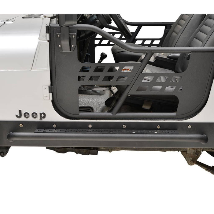 EAG Replacement for Off-Road Steel Rocker Guard with Step Running Boards 76-86 Wrangler CJ7 PN# JCJRG000