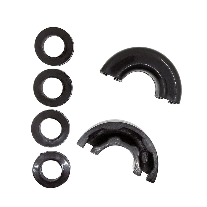 EAG Pair Black Isolator Fits 3/4 inch Tow D-rings Includes 2 Rubber Isolators and 4 Washers Shackle Isolator Clevis Kit PN# JJKML025