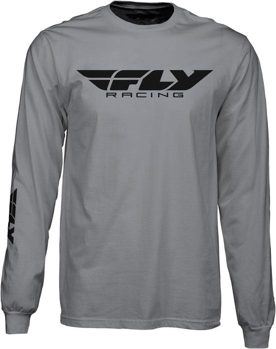 FLY RACING FLY CORPORATE L/S TEE GREY SM PN# 352-4146S