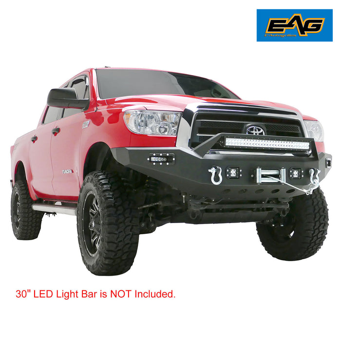 EAG Black Front Bumper with LED Lights Steel PN# 07TUBP00