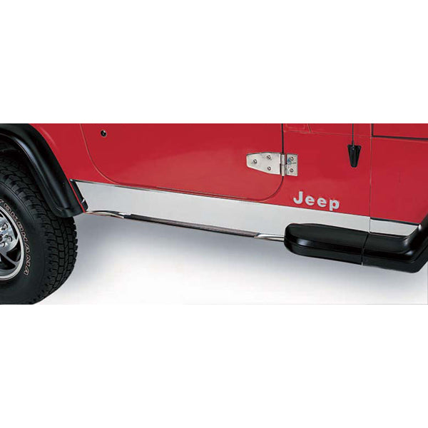 Rugged Ridge Rocker Panel Cover, Stainless Steel; 97-06 Jeep Wrangler TJ 11145.02