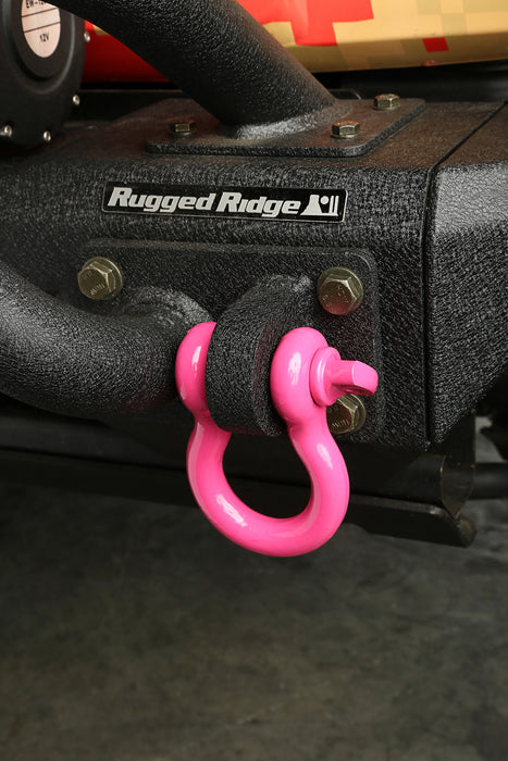 Rugged Ridge D-Ring Shackle Kit, 3/4 inch, Pink, Steel, Pair 11235.09