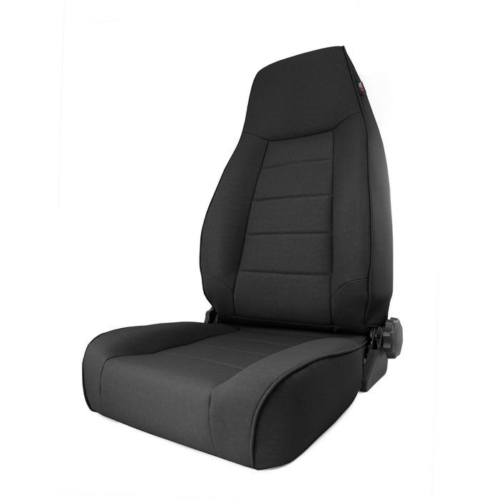 Rugged Ridge Seat, High-Back, Front, Reclinable, Black Denim; 84-01 Cherokee XJ 13445.15