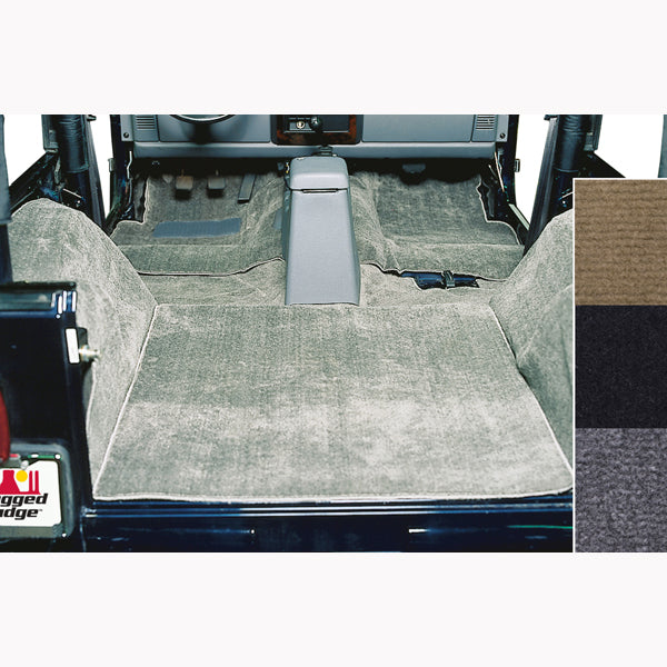 Rugged Ridge Deluxe Carpet Kit, Gray; 76-95 Jeep CJ/Wrangler YJ 13690.09