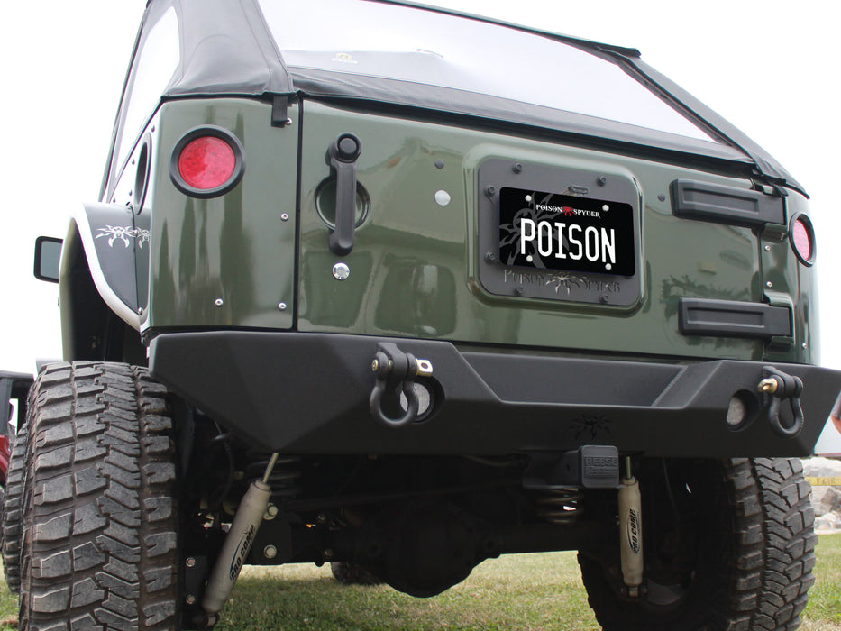 Poison Spyder Customs Tire Carrier Delete Plate II With License Plate Mount 18-04-012