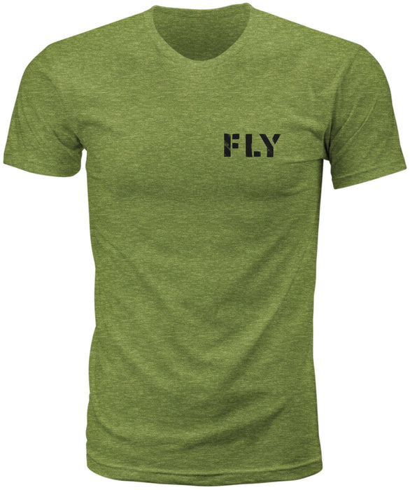 FLY RACING FLY MILITARY TEE MILITARY GREEN HEATHER 2X PN# 352-06312X