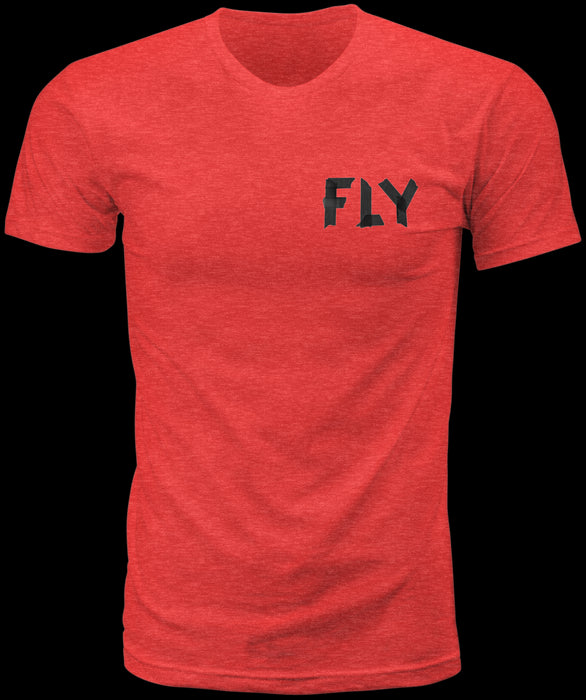 FLY RACING FLY TAPE TEE RED HEATHER MD PN# 352-0232M