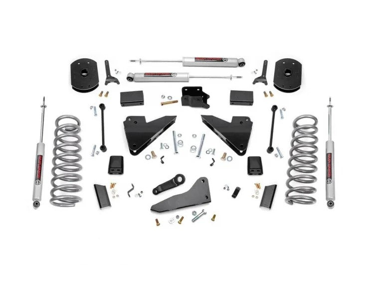 5 Inch Suspension Lift Kit Coil Springs Radius Drops 14-18 RAM 2500 4WD Gas Rough Country #36420