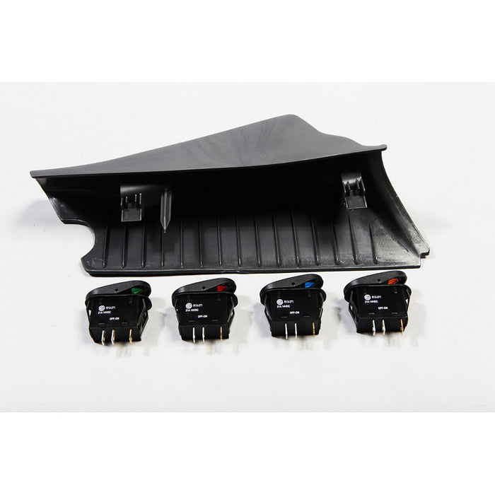 Outland Switch Pod Kit, A-Pillar, Black, Left Hand Drive; 07-10 Wrangler JK 391723586