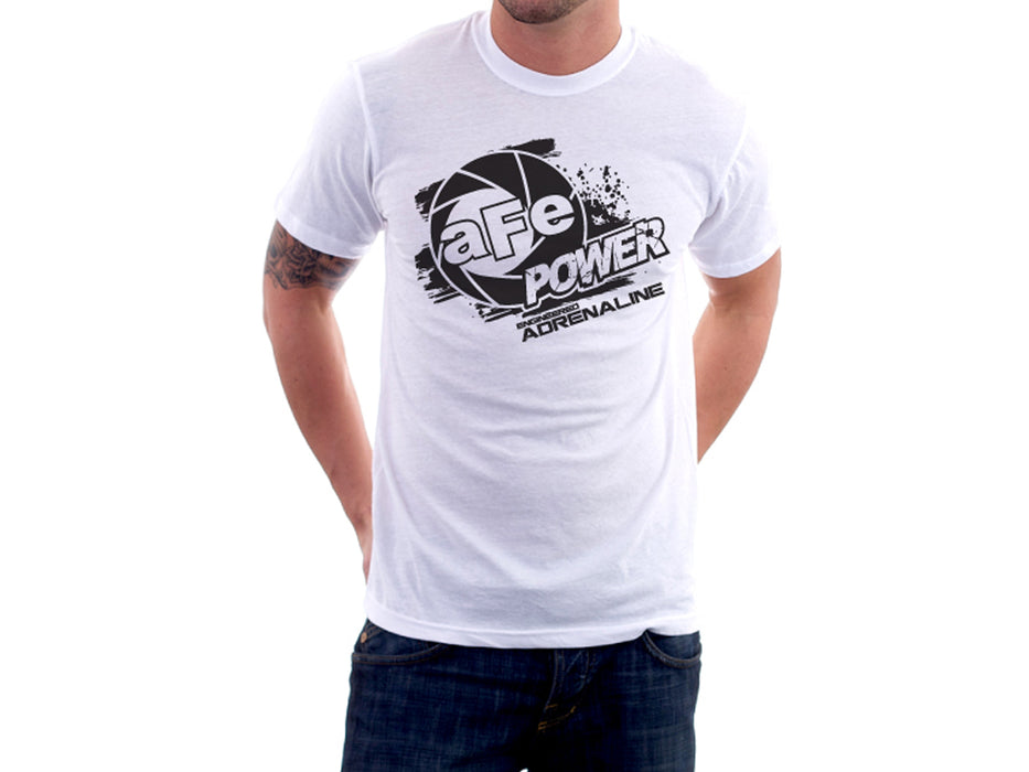 aFe aFe POWER Logo Mens T-Shirt White (M) PN# 40-30372