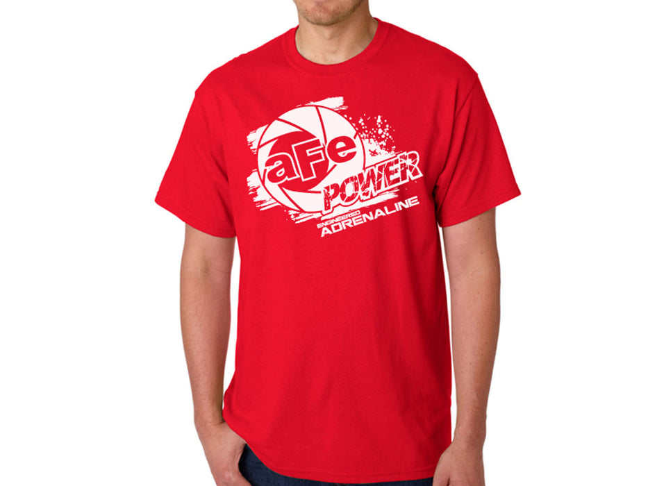 aFe aFe POWER Logo Mens T-Shirt Red (L) PN# 40-30393