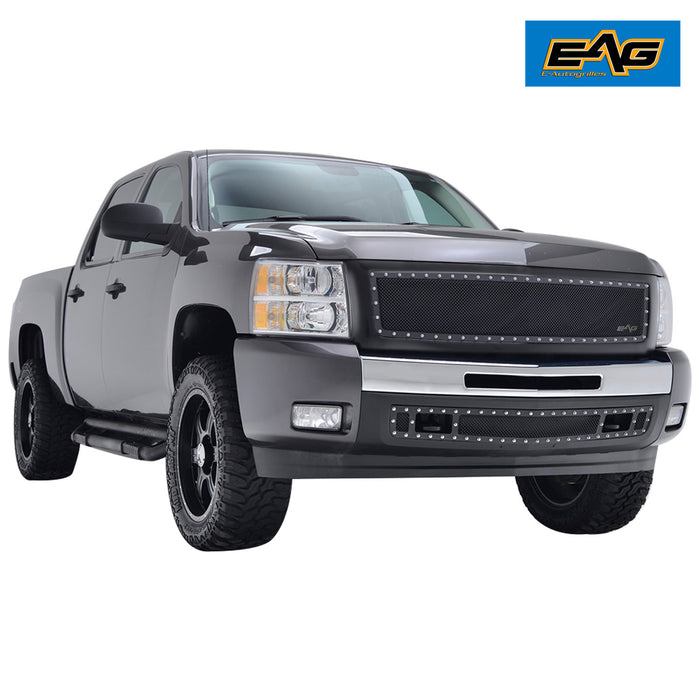 EAG Rivet Stainless Steel Mesh Grille Replacement Fit for 07-13 Silverado 1500 PN# 07CSBB01