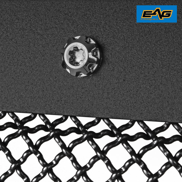 EAG Bumper Grille Rivet Black Stainless Steel Wire Mesh Grille Fit for 04-05 F-150 PN# 04FFOC01