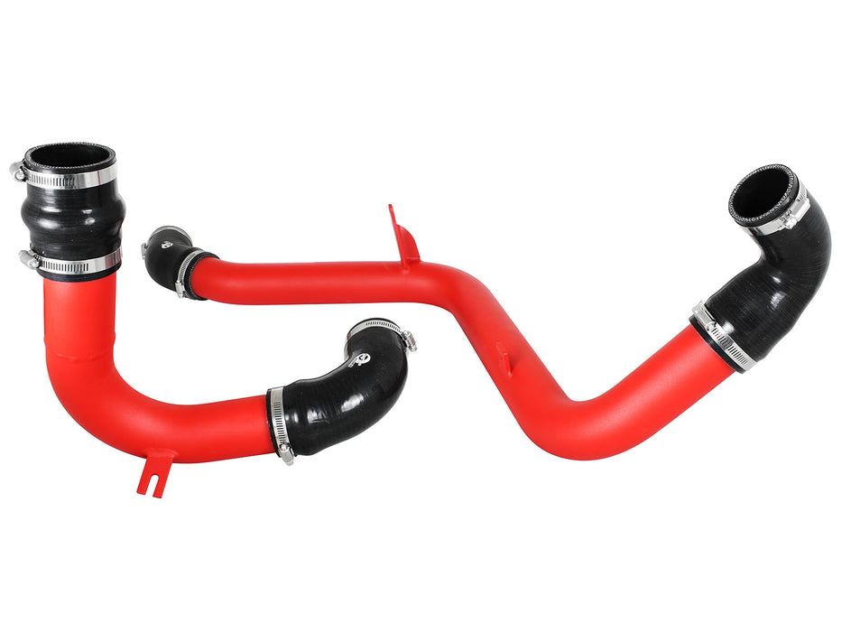 aFe BladeRunner 2-1/2 IN Aluminum Hot and Cold Charge Pipe Kit Red PN# 46-20184-R