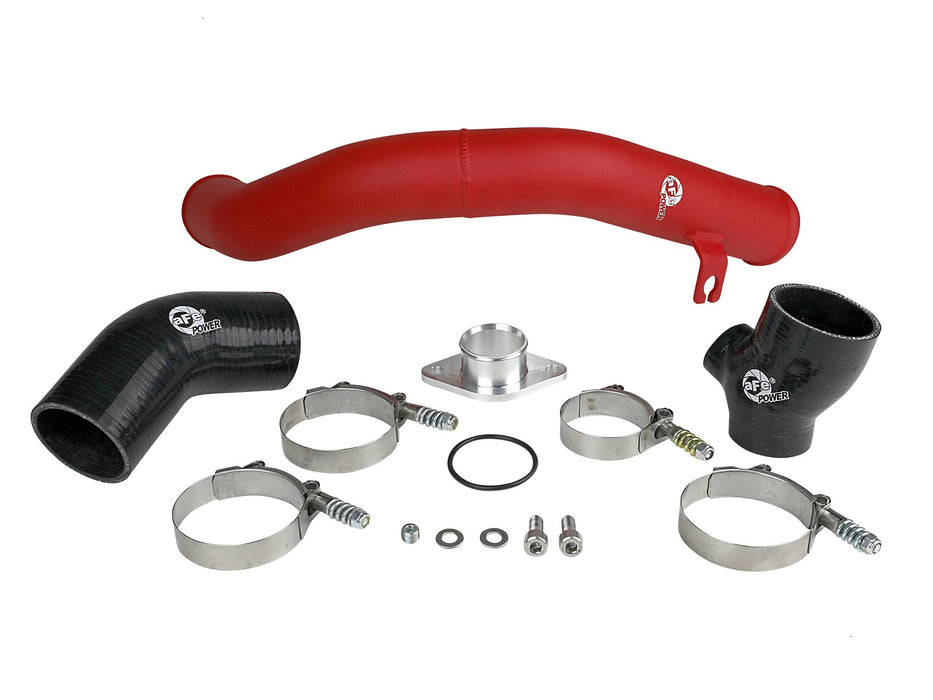 aFe BladeRunner 2-1/2 IN Aluminum Hot Charge Pipe Red PN# 46-20378-R