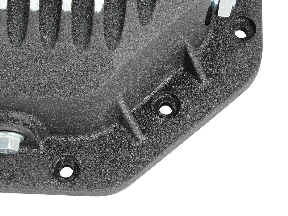 aFe Pro Series Rear Differential Cover Black w/ Machined Fins & Gear Oil PN# 46-70272-WL