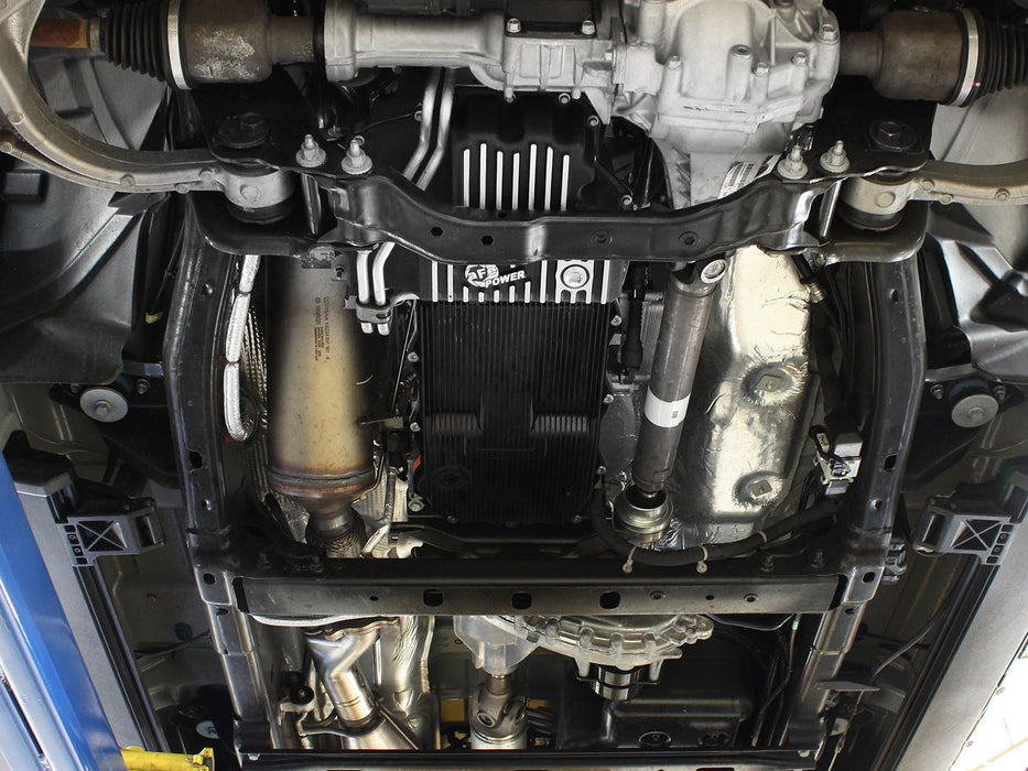 aFe Pro Series Engine Oil Pan Black w/ Machined Fins PN# 46-70282