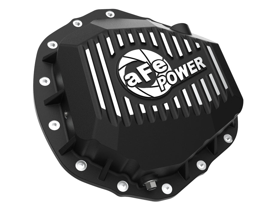 aFe Pro Series Rear Differential Cover Black w/ Machined Fins & Gear Oil PN# 46-71261B
