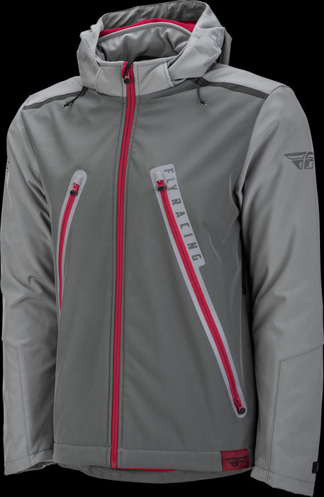 FLY RACING CARBYNE JACKET GREY/RED SM PN# 477-4091S
