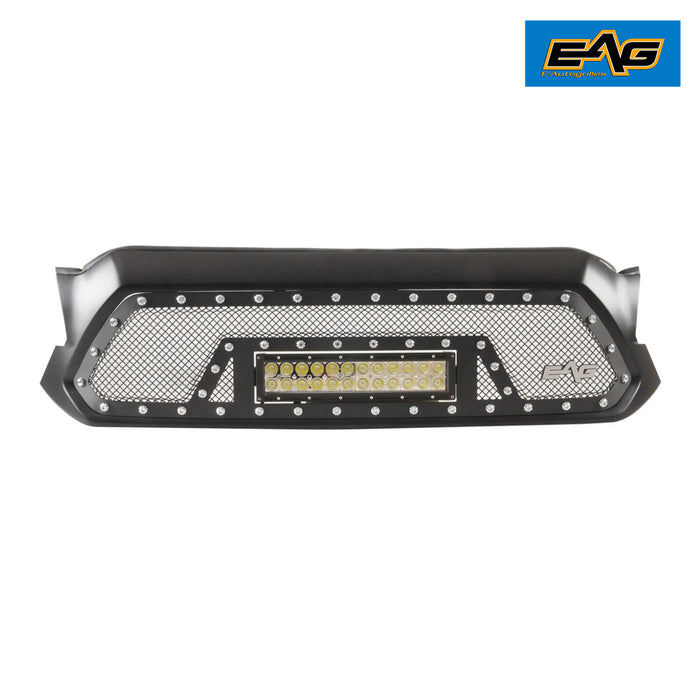 EAG Rivet Stainless Steel Wire Mesh Packaged With LED Light and Shell Fit for 12-15 Toyota Tacoma PN# 12TAEL00