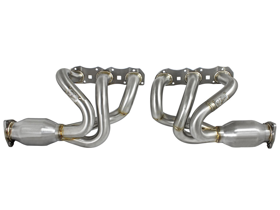 aFe Twisted Steel Header 304 Stainless Steel w/ Cat PN# 48-36401
