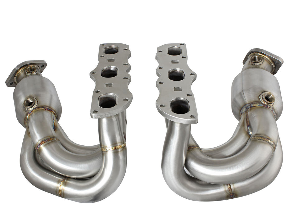 aFe Twisted Steel Header 304 Stainless Steel w/ Cat PN# 48-36404