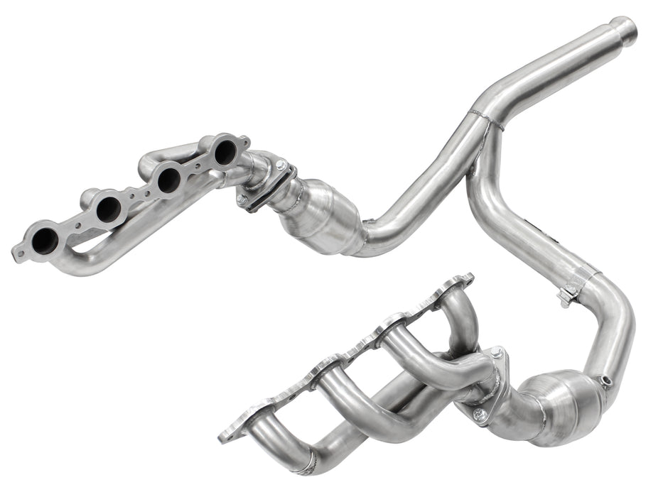 aFe Twisted Steel Header & Y-Pipe 409 Stainless Steel w/ Cat PN# 48-44001-YC