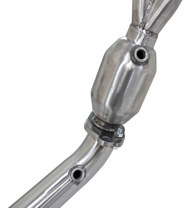 aFe Twisted Steel Header & Y-Pipe 409 Stainless Steel w/ Cat PN# 48-46003-1YC