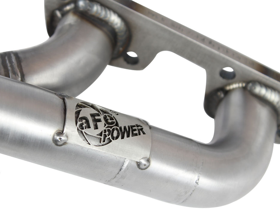 aFe Twisted Steel 409 Stainless Steel Shorty Header PN# 48-48023