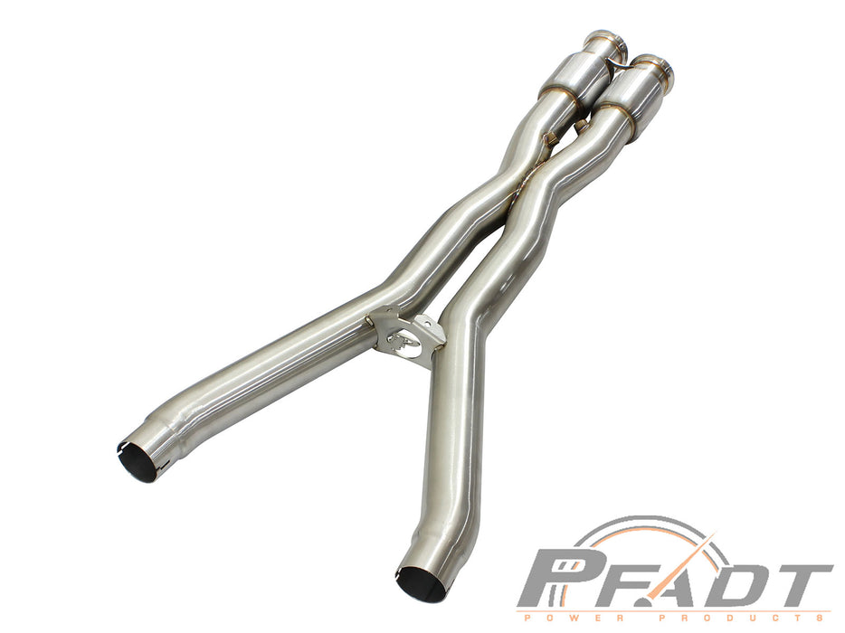 aFe PFADT Series X-Pipe 3 IN 304 Stainless Steel w/ Cat PN# 48C34108-YC