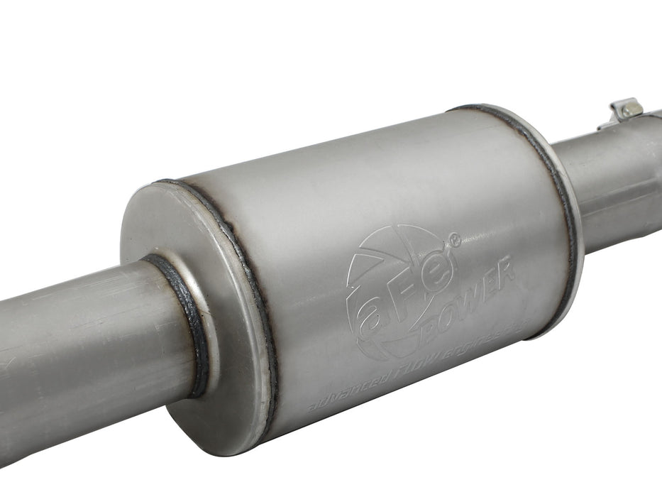 aFe ATLAS 4 IN Aluminized Steel Turbo-Back Exhaust System w/ Muffler w/o Exhaust Tip PN# 49-03001-1