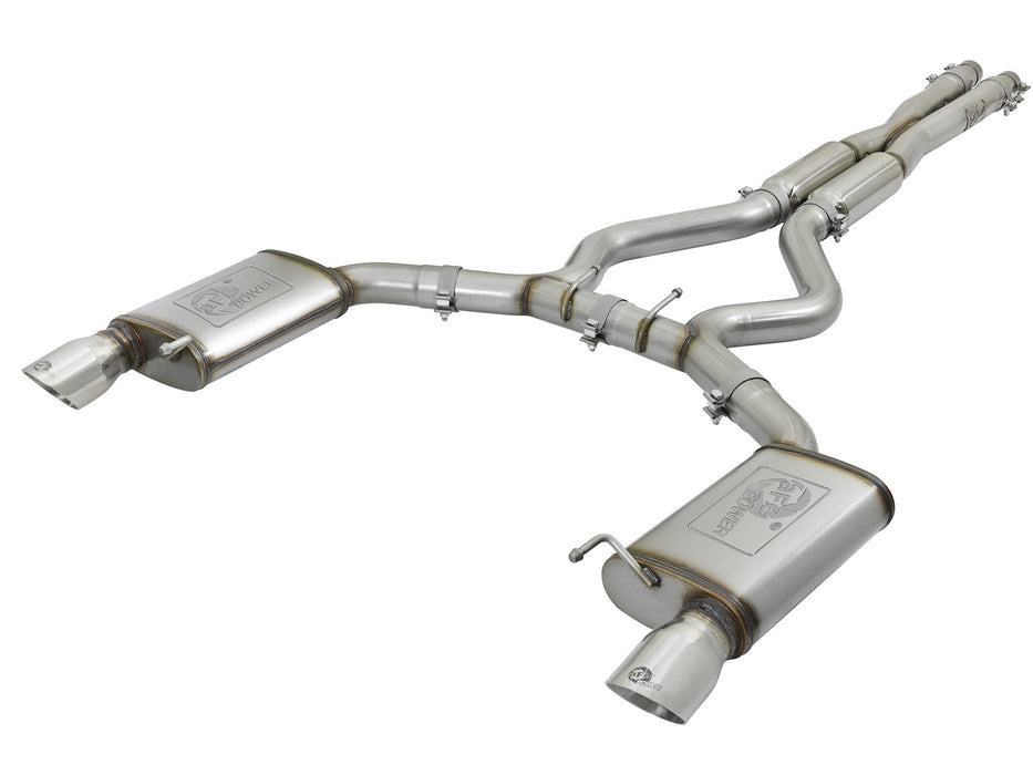 aFe MACH Force-Xp 304 Stainless Steel Cat-Back Exhaust w/ Resonator Polished Tip PN# 49-33087-P