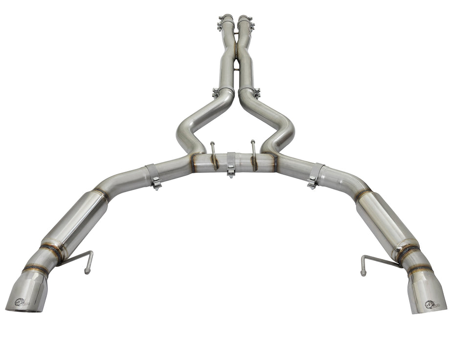 aFe MACH Force-Xp 304 Stainless Steel Cat-Back Exhaust System w Muffler Polished Tip PN# 49-33088-P