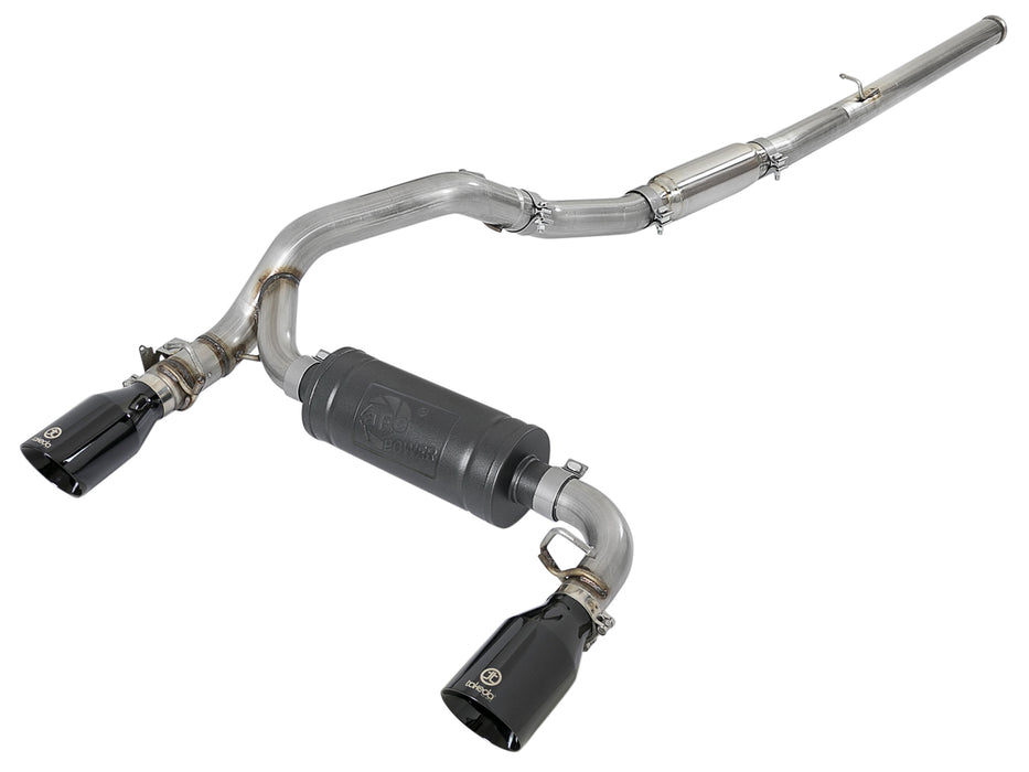 aFe Takeda 3 IN 304 Stainless Steel Cat-Back Exhaust System w/ Black Tip PN# 49-33103-B