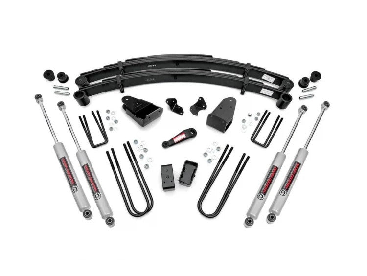 4 Inch Suspension Lift Kit 87-97 4WD Ford F-250 Rough Country #490-87UP30