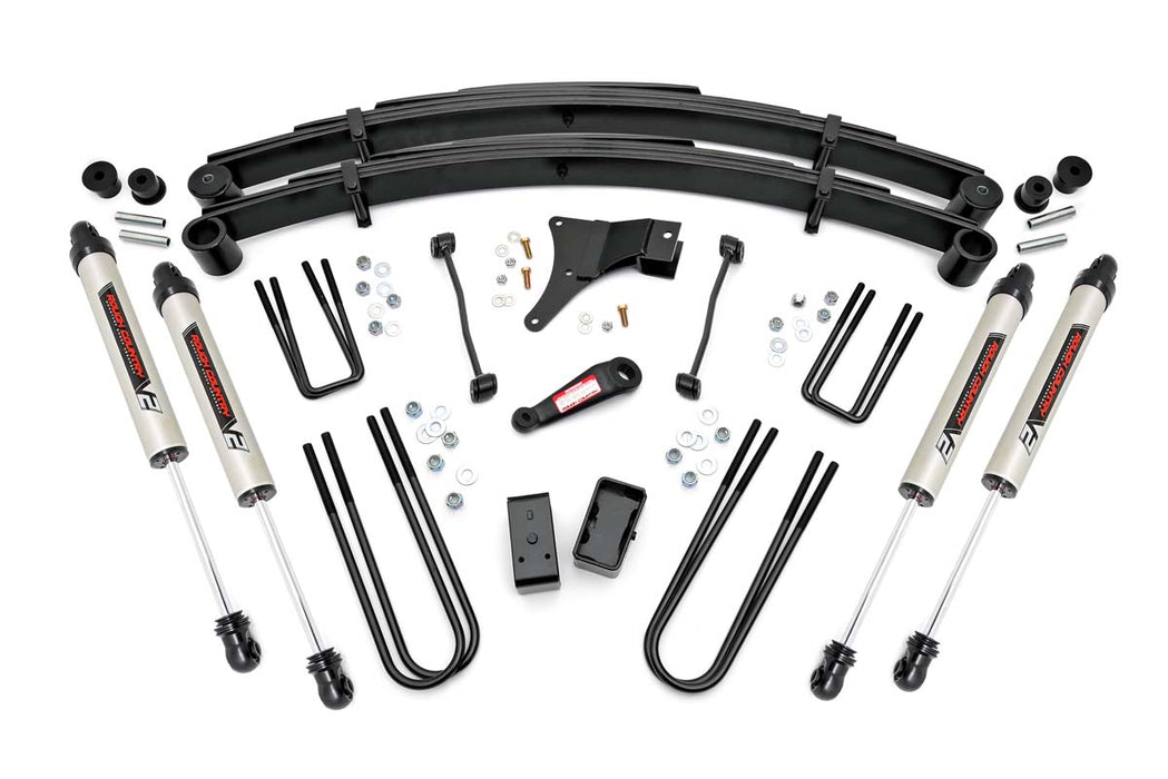4 Inch Suspension Lift Kit V2 Monotube Shocks 99 Ford F-250/F-350 Super Duty Rough Country #49470