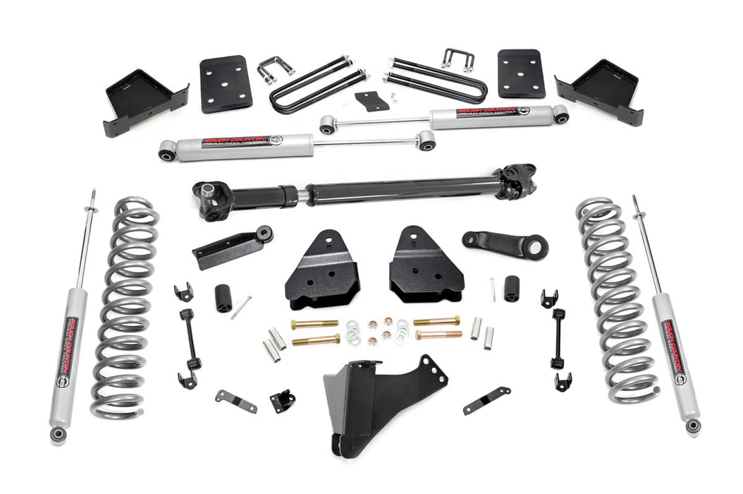 6 Inch Suspension Lift Kit w/Front Drive Shaft 17-19 F-250 4WD w/o Overloads Diesel Rough Country #50421
