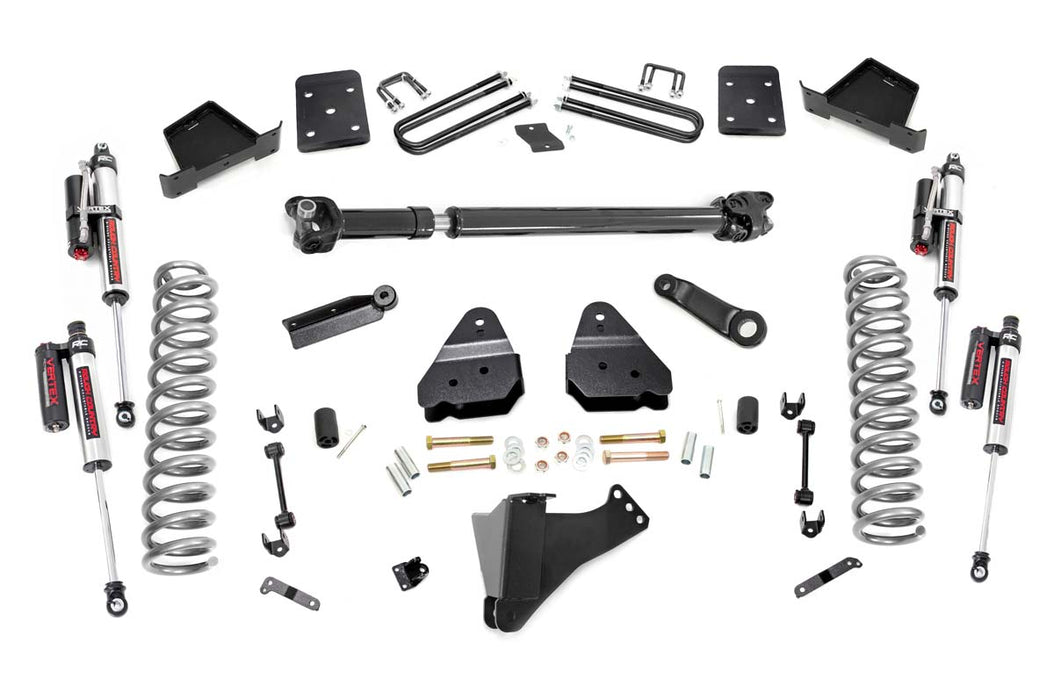 4.5 Inch Suspension Lift Kit w/Front Drive Shaft Vertex 17-19 F-250/350 4WD 4 Inch Axle Diesel Rough Country #50651